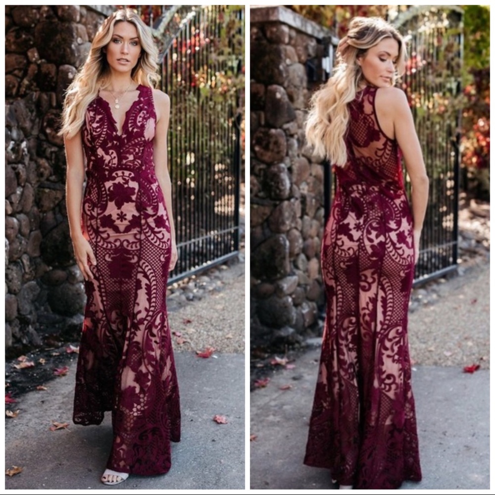 Vici Collection Lace Maxi Dress